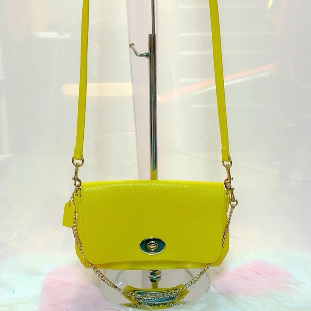 Yellow authentic coach Crossbody Bag or wristlet